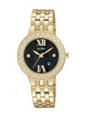 ALBA Ladies' Hand Watch FASHION Stainless Band, Black Dial AH7H38X1