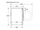 Bosch Series 6 washing machine, frontloader fullsize 10 kg , WGA254AXEG