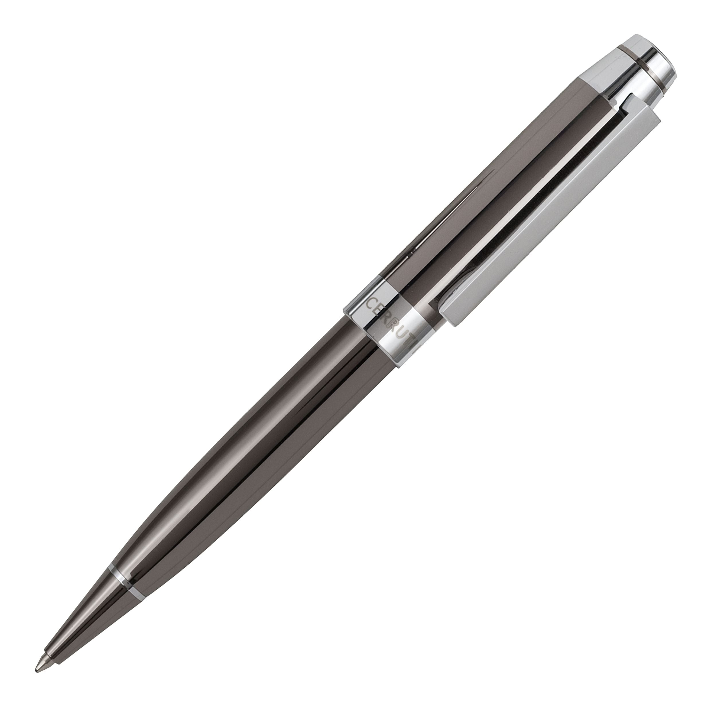 Cerruti 1881 NSH8764A Penna A Sfera Madison – Design Nero Lucido Con Dettagli Rosa Dorato, In Cofanetto Regalo