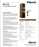 Klipsch RF-7 III Floorstanding Speaker Black Ash (Pair)