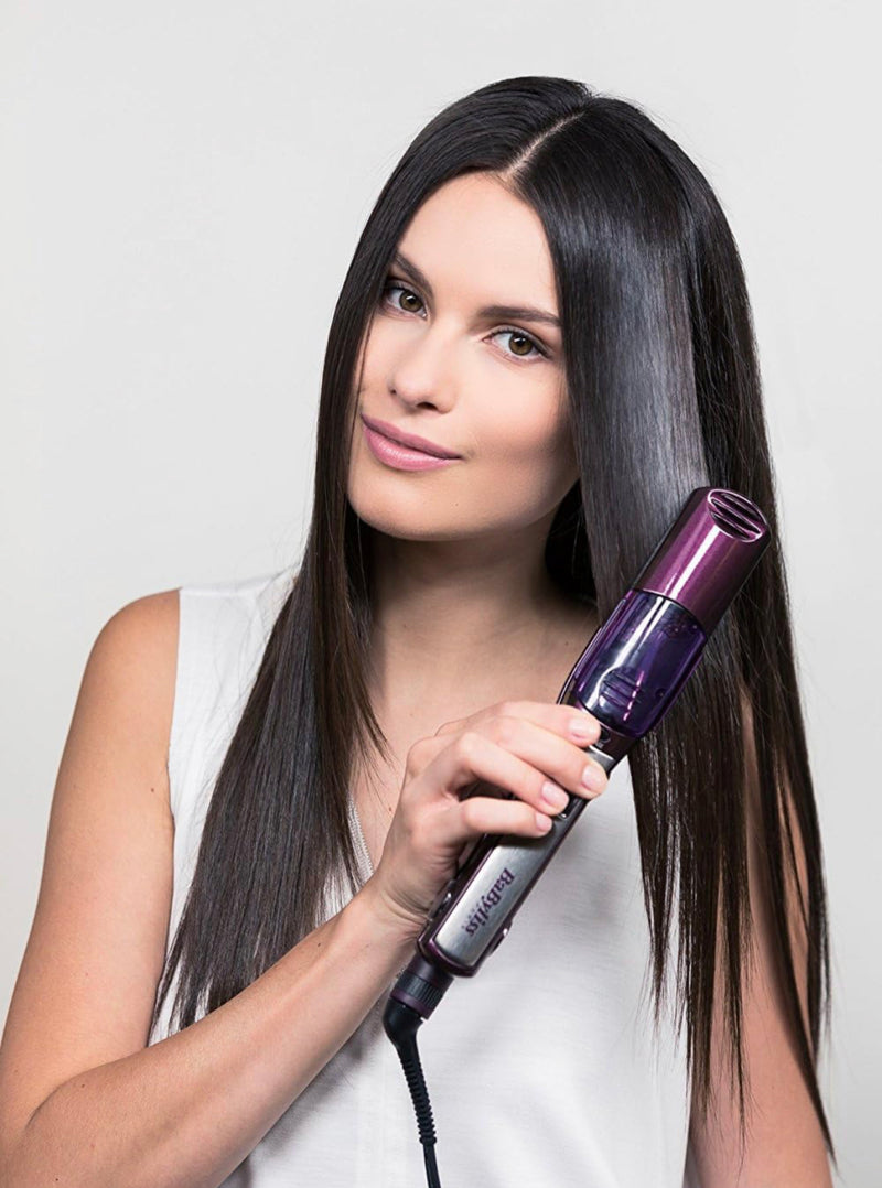 Babyliss ST396 iPro 230 Steam Wet and Dry Hair Straightener 230C, Titanium Ceramic and Mini Straightener