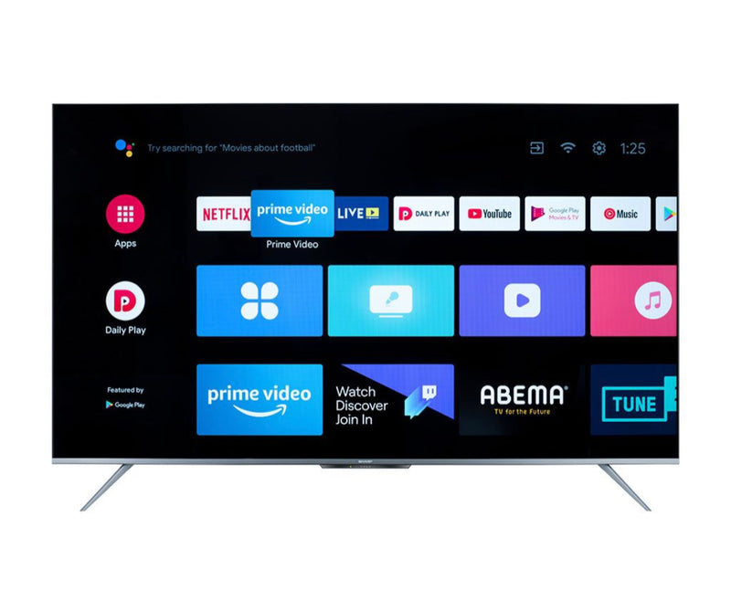 SHARP 4K Frameless TV 55 Inch Android Built-In Receiver 4T-C55DL6EX