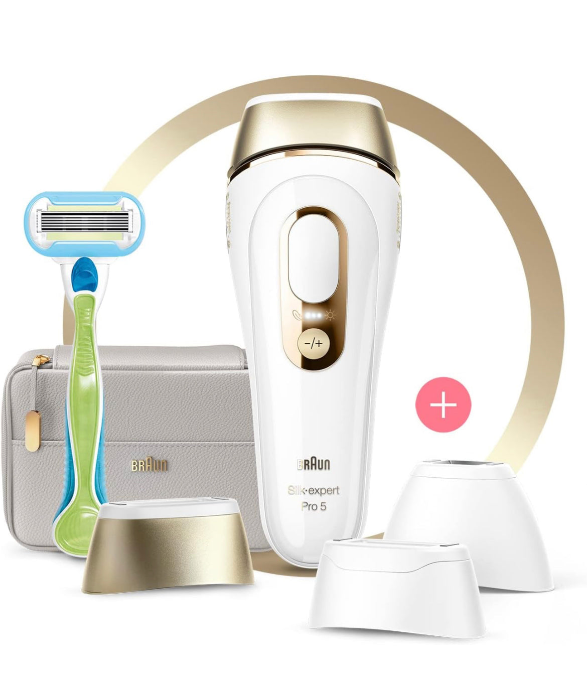 Braun Silk-expert Pro 5 PL5257 IPL with 4 extras: wide head, precision head, Venus razor, soft pouch