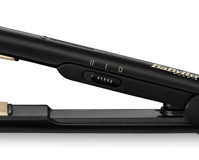 Babyliss Hair Straightener 25 mm Ceramic plate, 2 Temp Up to 230C, Heat protective Mat, Black, Small, ST089E