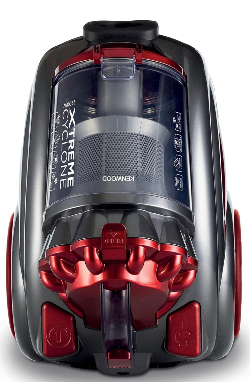 Kenwood Extreme Cyclon Vacuum Cleaner 3.5L 2200W Red Grey - VBP80 (2 Year Warranty)