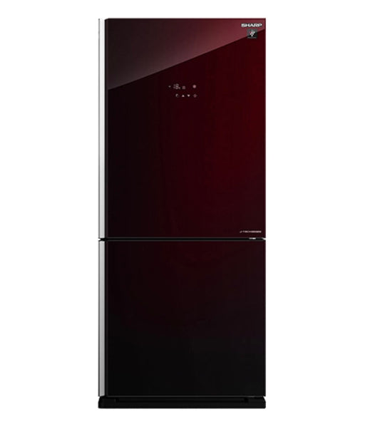 SHARP Fridge Inverter Digital Bottom Freezer 558 Liter Black SJ-GV73J-RD