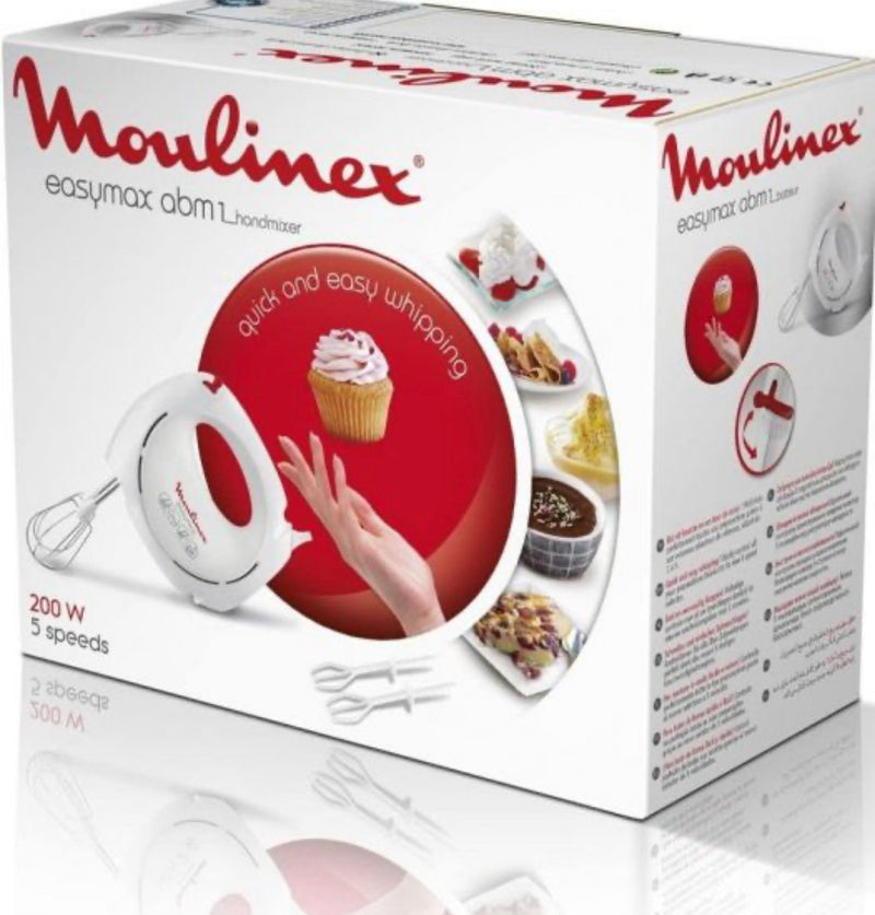 Moulinex HM2501B1 Easy Max Hand Mixer 5 speeds 200 Watts