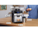 Bosch Fully automatic coffee machine Vero Barista 600 Silver, Removable Water Tank TIS65621RW