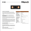 Klipsch R-50C
CENTER CHANNEL SPEAKER