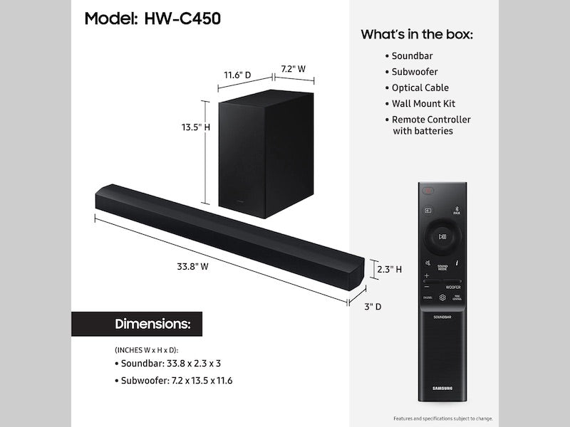 Samsung SoundBar 2.1Ch HW-C450