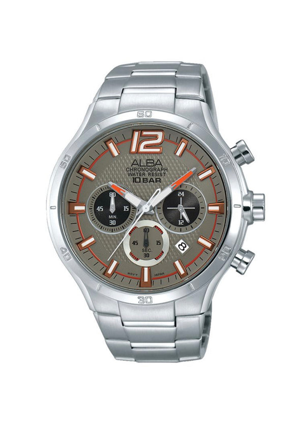 ALBA Men's Hand Watch ACTIVE Stainless Band, Grey Dial AT3931X1