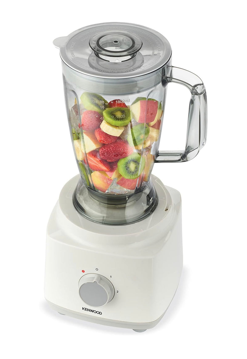 Kenwood Food Processor 750W Multi-Functional with 3 Interchangeable Disks, Blender, Whisk, Dough Maker FDP03 White (2 Year Warranty)