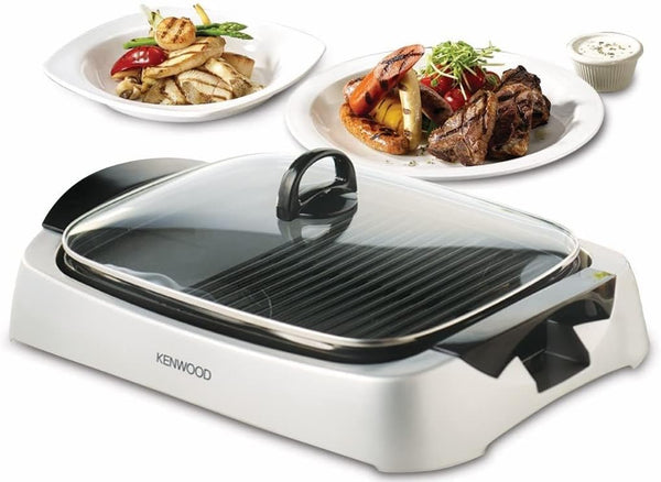 Kenwood HG266 Health Grill with Glass Lid - 2000 W Silver