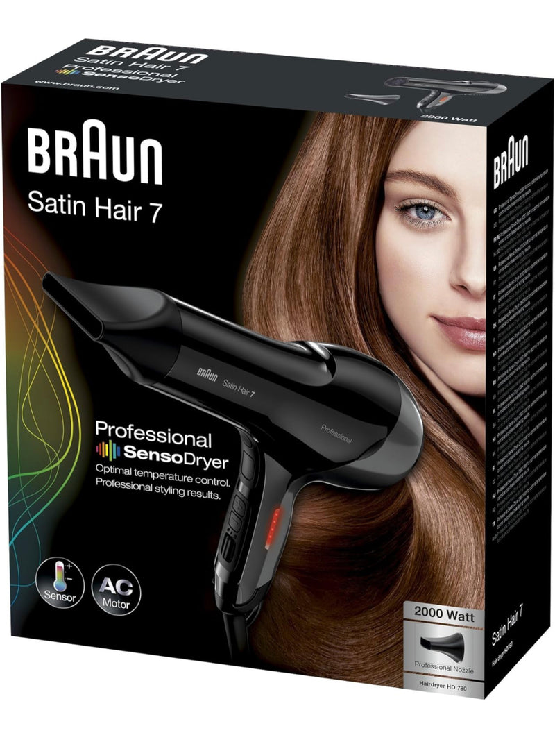 Braun Satin Hair 7 HD780 Professional SensoDryer with Professional Nozzle