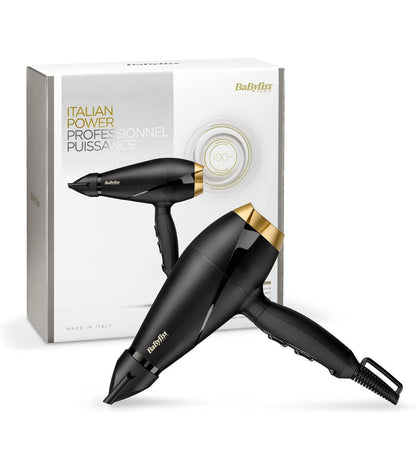 Babyliss AC 2000W 3-Heat 2-Speed Settings Hair Dryer, Black & Gold, 6704SDE