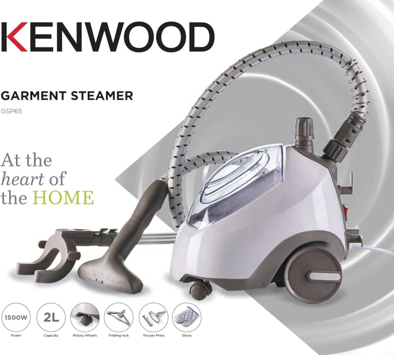Kenwood Garment Steamer 1500W with 2L Water Tank Capacity GSP65.000
