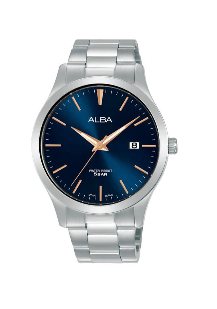 ALBA Men's Hand Watch STANDARD Stainless Band, Blue Dial AS9M37X1