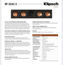Klipsch RP-504C II
CENTER CHANNEL SPEAKER
