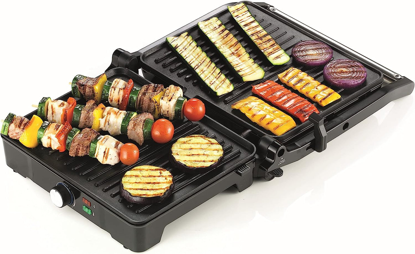 Kenwood contact grill,2000w, adjustable grill positions, silver,HGM31.000SI