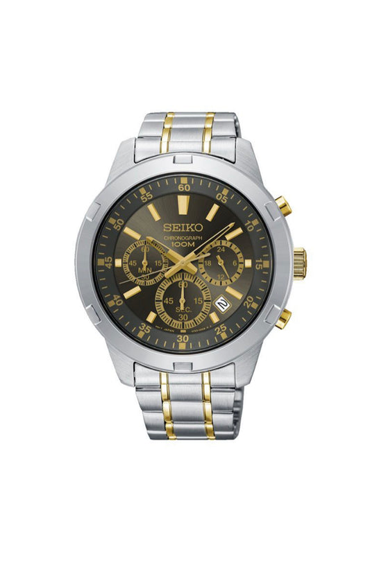 SEIKO Men's Hand Watch CHRONOGRAPH Stainless Band, Grey Dial SKS609P1