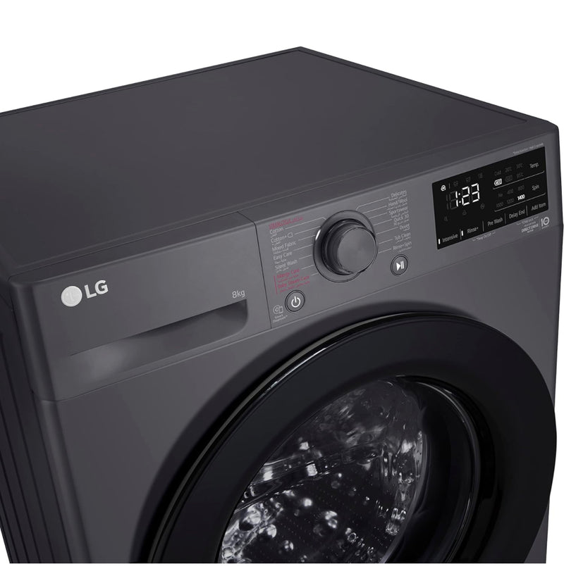LG Vivace Washing Machine, 8 Kg, Middle Black - F4R3TYG6J
