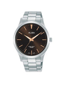 ALBA Men's Hand Watch STANDARD Stainless Band, Brown Dial ARSY97X1