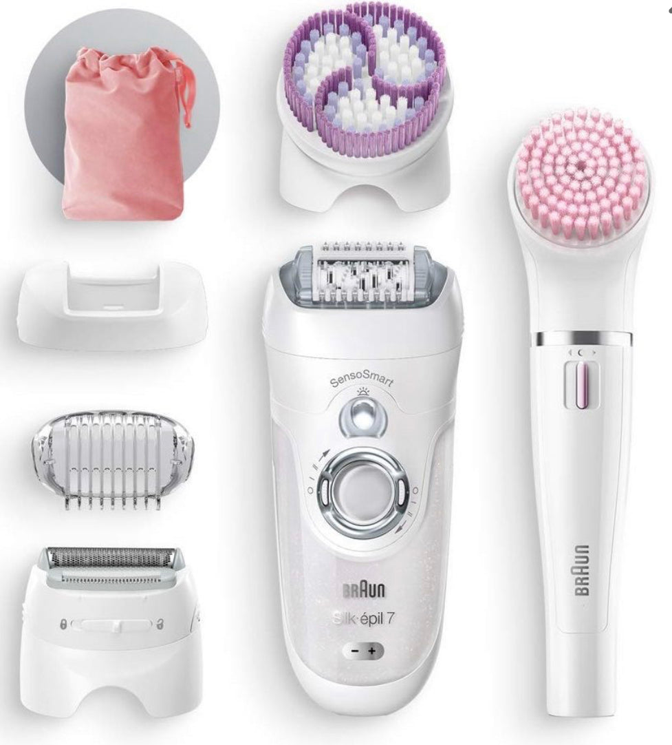 BRAUN Silk-Epil 7 SES 7885 SensoSmart Beauty With 4 Attachments White