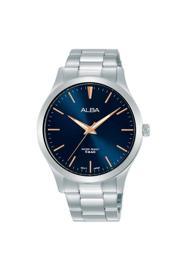 ALBA Men's Hand Watch STANDARD Stainless Band, Blue Dial ARSZ01X1