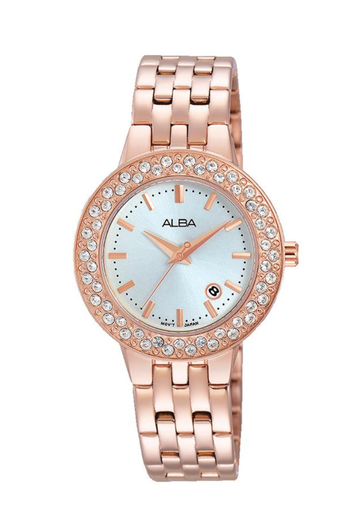 ALBA Ladies' Hand Watch FASHION Stainless Band, Silver Dial AH7H32X1