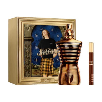 Jean Paul Gaultier Le Male Elixir For Men Parfum - Gift Set -(2 Pcs, 200ml+10ml)