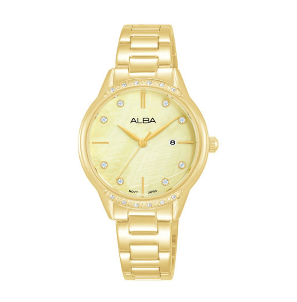 ALBA Ladies' Watch FASHION Stainless Band, Champagne MOP Dial AH7AP6X1