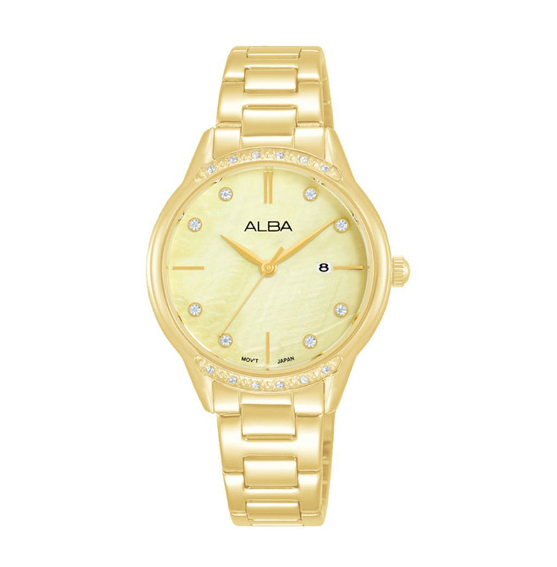 ALBA Ladies' Watch FASHION Stainless Band, Champagne MOP Dial AH7AP6X1