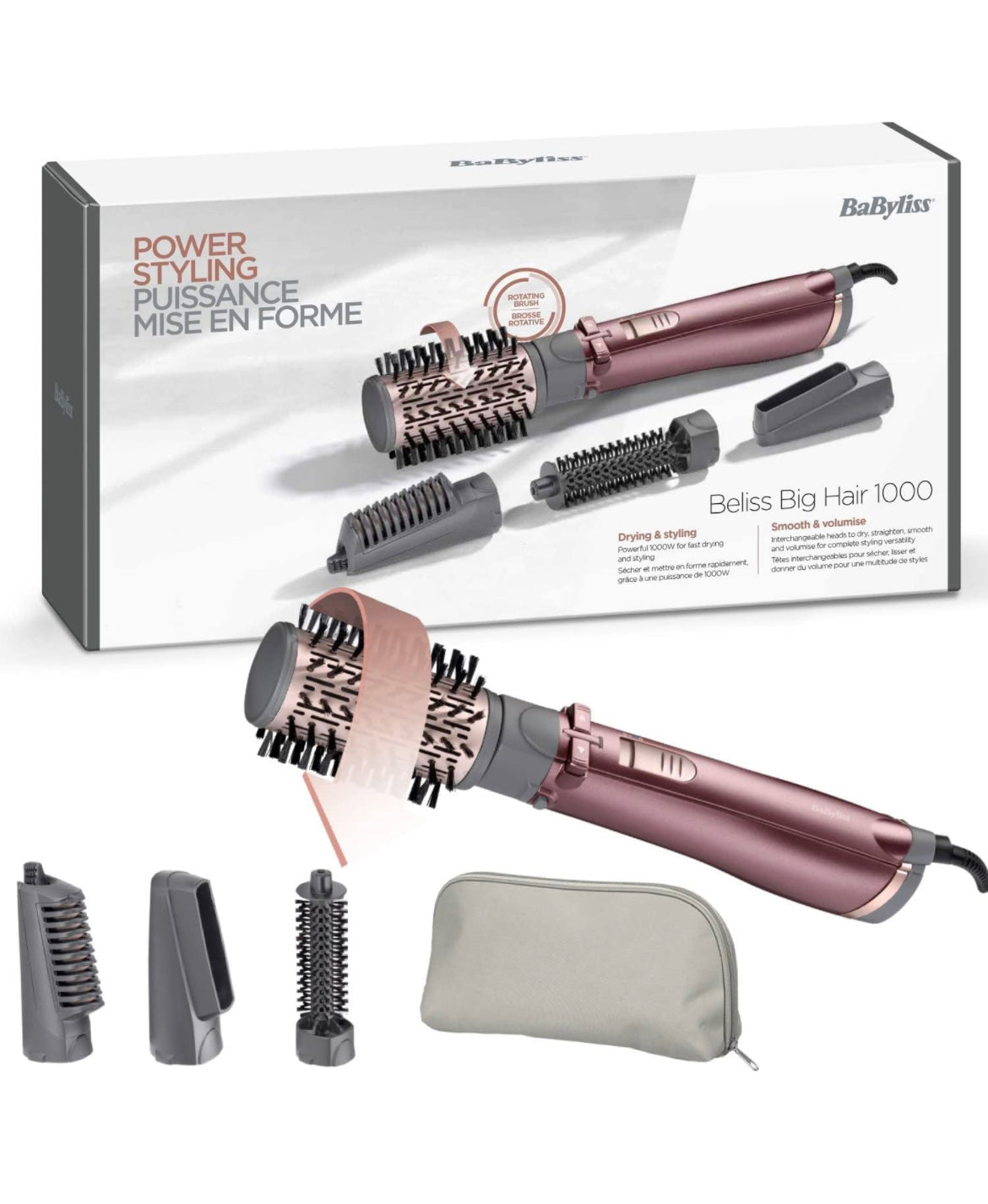 Babyliss Beliss Blower Brush, 1000 Watt - AS960E