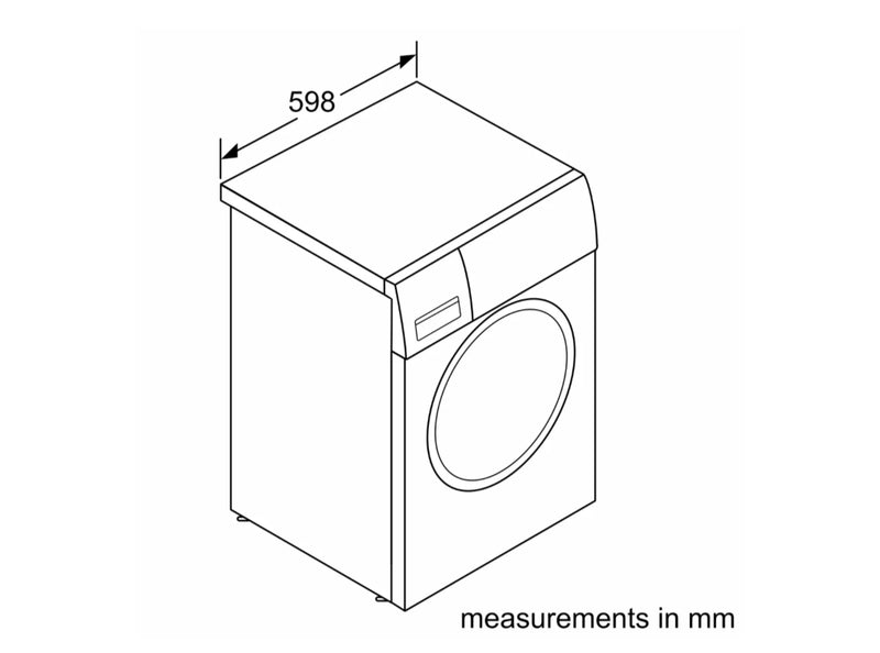 Bosch Series 6 washing machine, frontloader fullsize 10 kg , WGA254AXEG