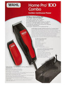 WAHL Home Pro 100 Combo Hair Clipper+Trimmer, Corded Electric, Men's Grooming Set with Precision Blades 1395.0416