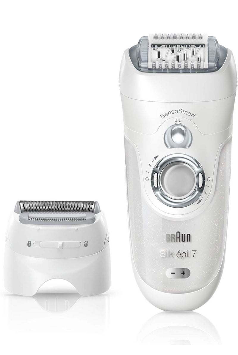 Braun SES 7880 Cordless Wet and Dry epilator with 7 extras