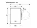 Bosch Series 4 washing machine, frontloader fullsize 9 kg ,WGA1440XEG