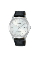 ALBA Men's Watch STANDARD Black Leather Band, Silver Dial AS9M39X1