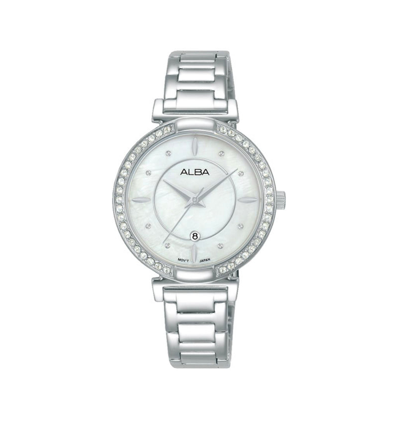 ALBA Ladies' Watch FASHION Stainless Band, White MOP Dial AH7BF7X1