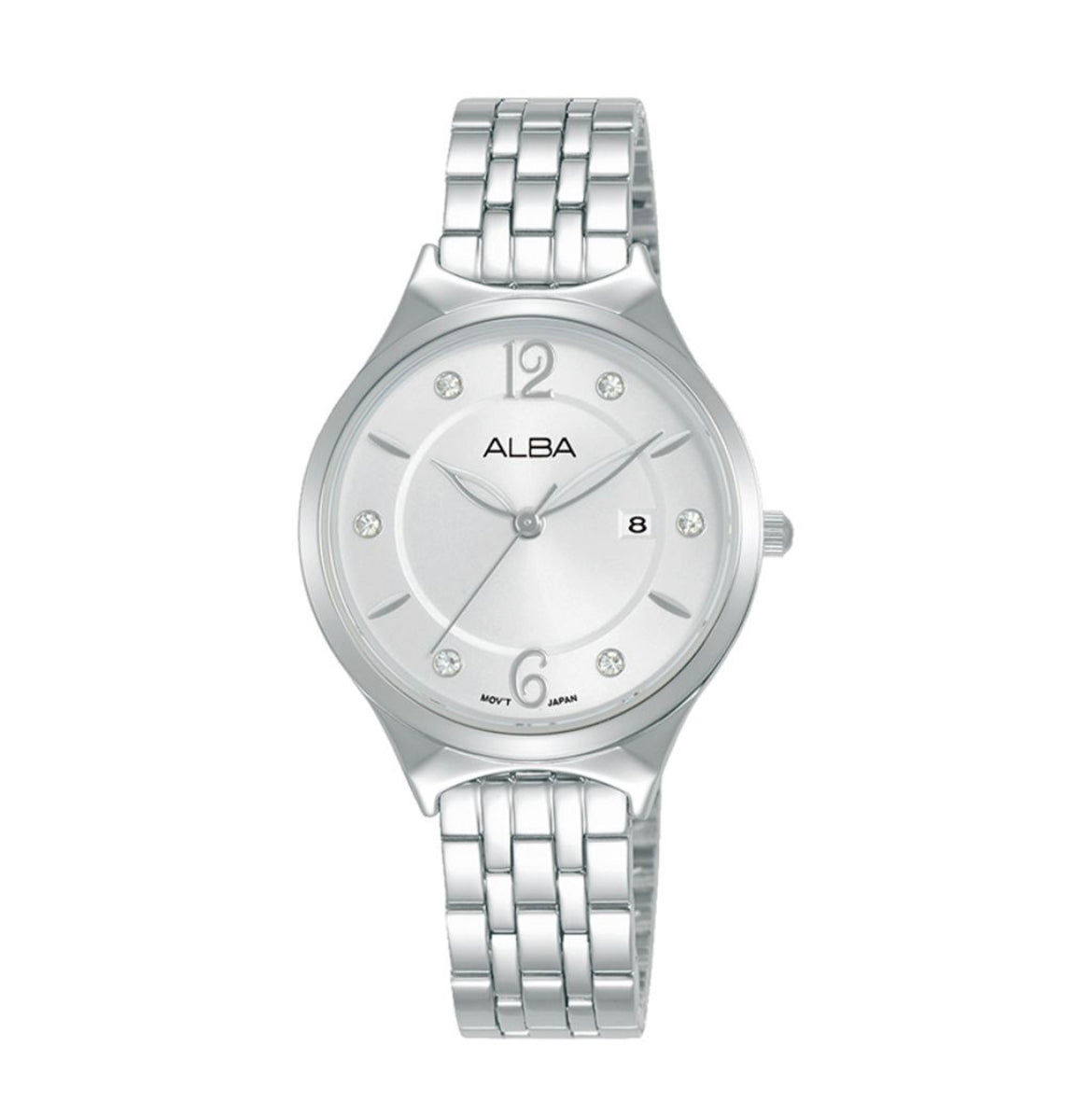 ALBA Ladies' Hand Watch FASHION Stainless Band, Silver Dial AH7AR7X1