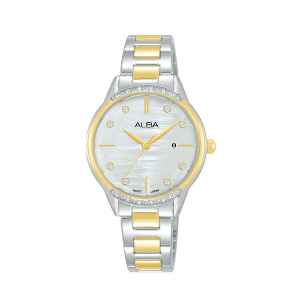 ALBA Ladies' Watch FASHION Stainless Band, White MOP Dial AH7AQ2X1