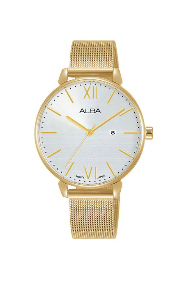 ALBA Ladies' Hand Watch FASHION Stainless Band, Silver Dial AH7AE4X1