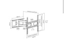 BRATECK LPA36-463A SLIM FULL-MOTION TV WALL MOUNT For most 37"-70" Curved & Flat Panel TVs