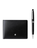 Montblanc Set with Meisterstück Platinum-Coated Classique Ballpoint Pen and Meisterstück Wallet 6CC
