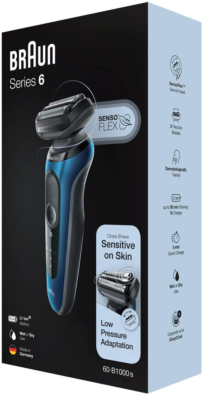 Braun Series 6 60-B1000s Wet & Dry Shaver with Travel Case