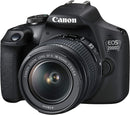 Canon EOS 2000D DSLR Camera, 24.1 MP, 18-55mm - Black