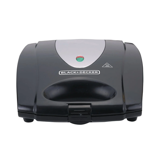 BLACK & DECKER Sandwich Maker + Grill Maker with 4 Slot Non-Stick 1400 W TS4080-B5 Black